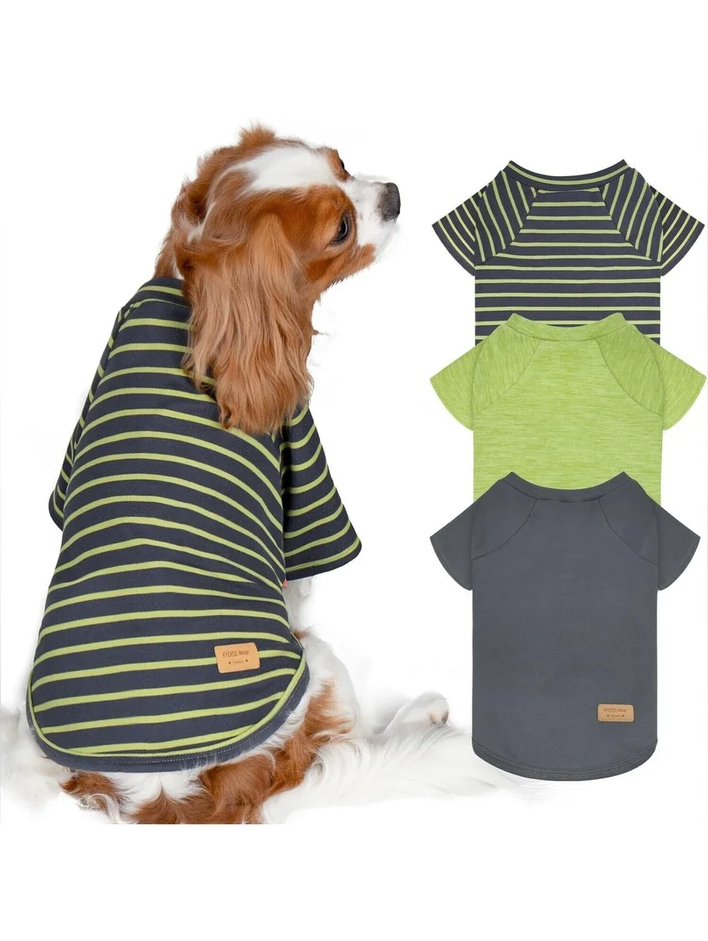 NWOT Kyeese 3 Pack Fleece Striped Sweater Shirt for Dogs, XL